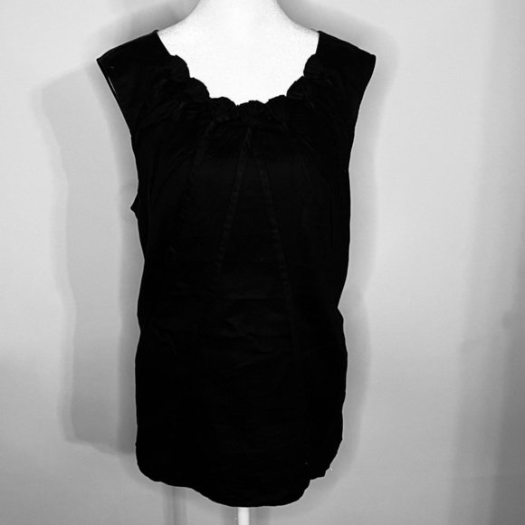 Talbots Black Elegant Sleeveless Ruched Blouse – Size 14 - Picture 1 of 5